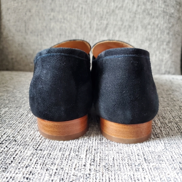 Quince Italian Suede Penny Loafer, Black (8) - Picture 7 of 15